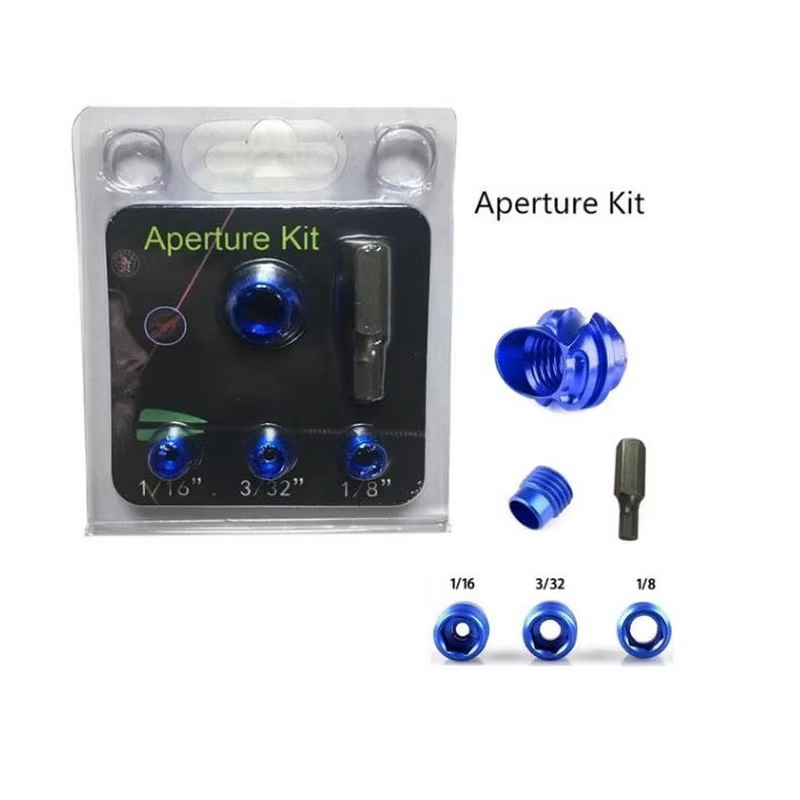 1Set Archery Compound Bow Peep Sight 45/37 Degree Aluminum Housing 1/16 3/32 1/8 Inner Core Aperture Kit Shooting Accessories